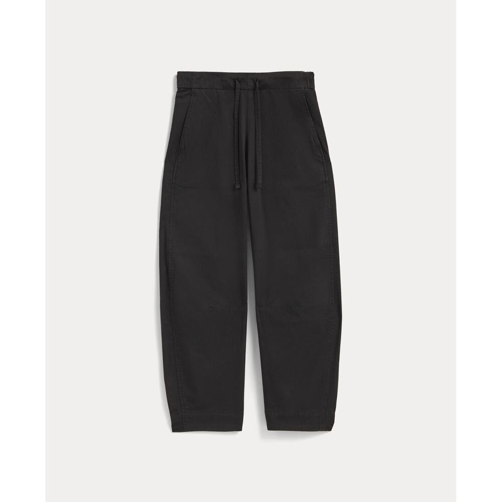 Everlane Women's Easy Barrel Pant in Black, Size Extra Small, Cotton/Twill